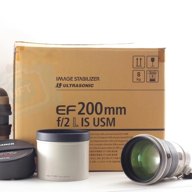 For EF 200mm F/2L IS USM Full-Frame Fixed Focus Super Telephoto Lens 52mm Filter Silicone