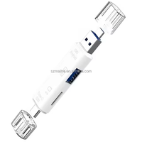 Lecteur de cartes USB 2.0 - Compatible TYPE-C pour téléphones Android, tablettes et lecteur de cartes multifonctionnel OTG mini double tête