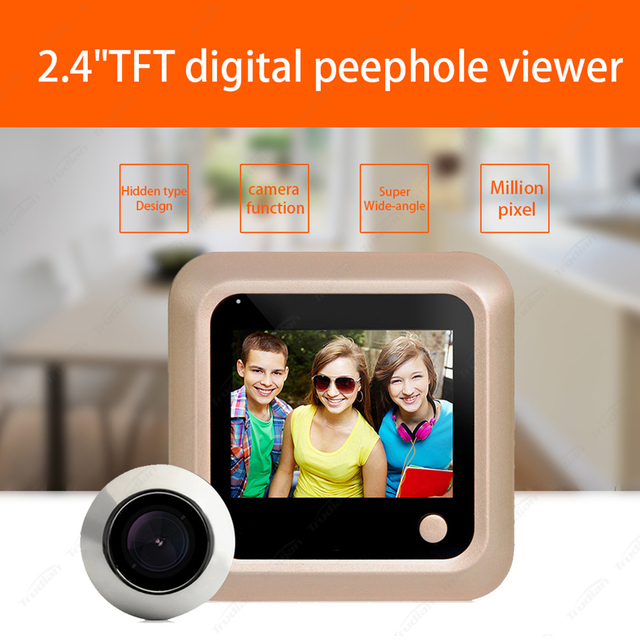 Smart Digital Ultra Wide Eye Angle Lens Mini Door Peephole Viewer Fisheye Security Hidden Camera with Screen Monitor for Hotel