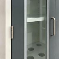 Ensemble de meubles de laboratoire au design moderne, armoire de rangement en acier, armoire haute pour hôpital, clinique, laboratoire avec portes en verre