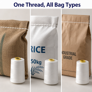 Fil de polyester filé à haute ténacité et faible rétrécissement pour la fermeture des sacs - Product Image 3