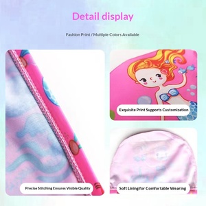 <span class=keywords><strong>Bonnet</strong></span> <span class=keywords><strong>de</strong></span> <span class=keywords><strong>bain</strong></span> pour enfants avec protection des oreilles, motif dessin animé, pour garçons et filles, design mignon - Product Image 3
