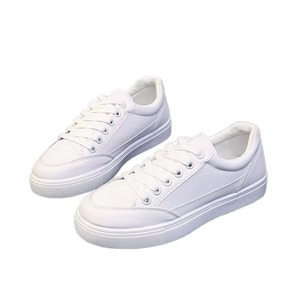 Baskets basses décontractées pour femmes, en PU respirant blanc, à plateforme, pour la marche, mode printemps-automne - Product Image 2
