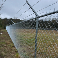 Heetgedoopte gegalvaniseerde kettingschermen met PVC-coating voor sportvelden, boerderijomheiningen en beveiligingshekken