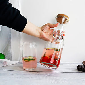 Bouteille en verre vide transparente de 1 litre en gros d'usine - Product Image 2