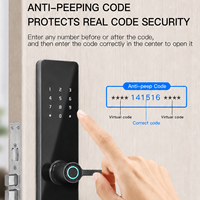 Serrure de porte sans clé Bluelock TTlock Tuya WiFi, serrure intelligente à empreintes digitales, application, mot de passe, RFID, poignée, alimentée par batterie pour la maison et le bureau