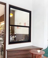 Ventana Corredera Vertical de Aluminio Blanco, Ventana de Pasillo para Cocina, Tamaño Personalizado