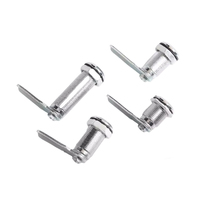 Serrures à came à quart de tour Baileji en alliage de zinc chromé, modèle 705, version étendue, 2 clés, pour boîtes à compteurs, cylindre de verrouillage d'outillage ANSI