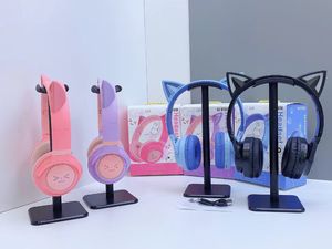 Audífonos BT638 Macaron con Luz <span class=keywords><strong>de</strong></span> Respiración Colorida Degradada, Audífonos <span class=keywords><strong>de</strong></span> Oreja <span class=keywords><strong>de</strong></span> <span class=keywords><strong>Gato</strong></span>, Audífonos Estéreo B39 BT 5.3 para Juegos, Música, Niños - Product Image 4