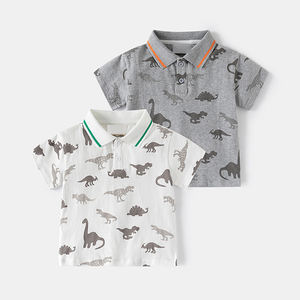 Camiseta Polo de Manga Corta para Niños, Estilo Coreano, Camiseta Polo de Manga Corta con Estampado para Niños, Top de Moda para Bebés, Venta al por Mayor - Product Image 5