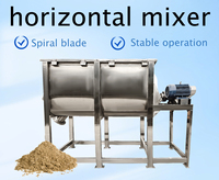 Mélangeur à ruban pour la fabrication de poudre détergente SUS304L 500L, machine de mélange horizontale pour la production de poudre de savon à lessive