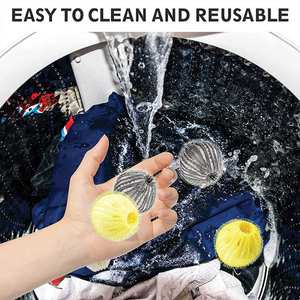 Boule <span class=keywords><strong>de</strong></span> séchage magique en <span class=keywords><strong>laine</strong></span> pour le linge, unique, mignonne, écologique, colorée, en plastique réutilisable, vente en gros - Product Image 6