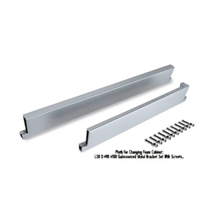 Support de fixation en métal galvanisé Fami Plinth pour armoires de vestiaire L50 D498 H100 avec vis - Product Image 3
