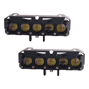 ไฟหน้ารถยนต์ Sanvi High Quality S005 Five Eye Spotlight LED สำหรับขับขี่ หลอดไฟใหม่ สีขาวเหลือง ไฟมอเตอร์ไซค์แบบสองสี - Product Image 2