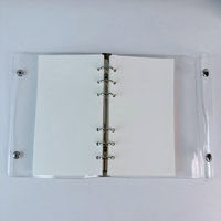 Protège-cahier et organisateur d'album photo à double fermeture à clip en PVC, haute transparence, formats A5/A6/A7/A8/M5, rechargeable