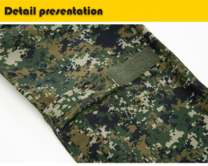 Traje Táctico para Hombre, Cuello Alto, Cierre de Cremallera 1/4, Manga Raglán, Tejido Transpirable de Secado Rápido, Uniforme para Exteriores, Camuflaje Digital en Contraste - Product Image 5