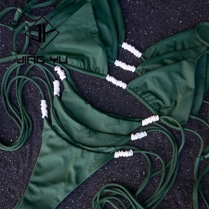 Trajes de Baño de Nailon Ecológicos de Alta Calidad con Accesorios de Concha Texturizados Personalizados de Fábrica - Product Image 2