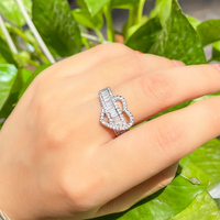 Bague de fiançailles et de mariage en argent plaqué avec zircon cubique, design délicat, grande pierre en forme de cœur, pour femme, cadeau de bijoux