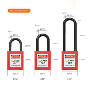 กุญแจล็อคไนลอน LOTO ขนาด 38 มม. ได้รับมาตรฐาน CE ทนทาน พร้อมกุญแจ สำหรับอุปกรณ์อุตสาหกรรมและการป้องกันการล็อคเบรกเกอร์วงจรไฟฟ้า - Product Image 5