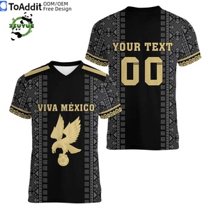 เสื้อฟุตบอลทีมชาติเม็กซิโก ปี 2026 สีเขียวแดง ชุดเหย้า ชุดเยือน ลาย Siempre Con El Tri เสื้อฟุตบอลไทย คอวี ผ้าตาข่าย - Product Image 2