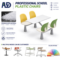 Table et chaise de salle à manger pour étudiants, couleur personnalisable, mobilier de cantine scolaire