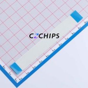 FFC-1.0-12-100-A-4-8 FFC Cable (Flexible Flat Cable) P=1mm Connector 12P 1mm 0.3mm Non-Inverting - Product Image 2