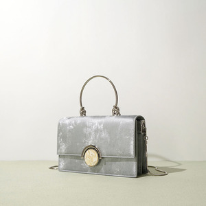 Sac à main <span class=keywords><strong>de</strong></span> luxe en cuir véritable argenté métallisé pour femme, sac bandoulière à rabat <span class=keywords><strong>de</strong></span> créateur, pochette é<span class=keywords><strong>l</strong></span>égante pour soirée - Product Image 1