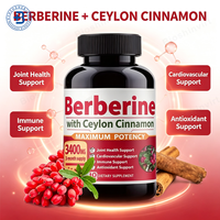 Meilleur prix OEM – Gélules de berbérine végétalienne naturelle 500 mg 1000 mg – Extrait d'herbes de berbérine HCl – Compléments cutanés à base de berbérine