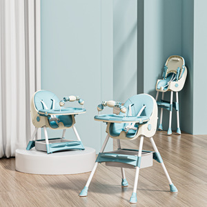 Trona <span class=keywords><strong>para</strong></span> Bebé, Silla de Comer Multifuncional Plegable y Portátil, Altura Ajustable con Almacenamiento <span class=keywords><strong>para</strong></span> Uso Doméstico - Product Image 2
