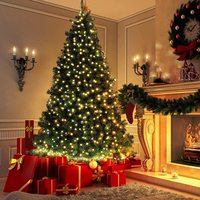 Remote dauerhafte sternförmige LED-Lichterketten Weihnachts baum Lichter LED-Schnur