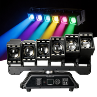 Barra de Luces Móviles LED de 6 Cabezas y 60W con Control de Píxeles, Efecto Wash, DMX, RDM, Equipo de Iluminación para Escenarios, Conciertos, Eventos y Espectáculos