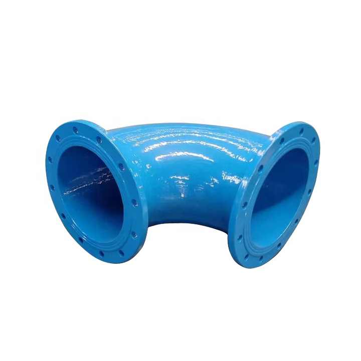 ISO2531 DN400 Ductile Cast Iron Pipe Fitting DI Double Flanged 90 Degree Bend PN10/PN16