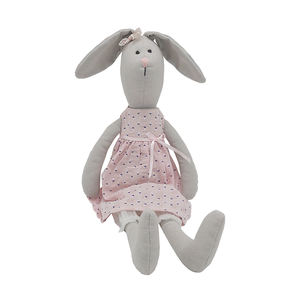 <span class=keywords><strong>Animal</strong></span> de salto suave de estilo escandinavo, juguete de conejo de lino - Product Image 2