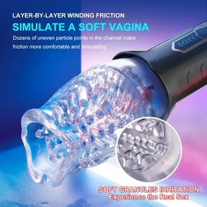 Juguete Sexual Masculino Gawk <span class=keywords><strong>3000</strong></span>, Entrenador de Glande Oral, Masajeador de Pene con Rotación Telescópica, Consolador con Ventosa para Hombres - Product Image 3