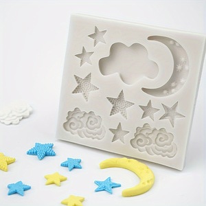 Star Moon Cloud Silicone Mold For <b>Cake</b> <b>Decorating</b> Baking Tools Fondant Candy Molding Themed Party <b>Supplies</b> - Product Image 4