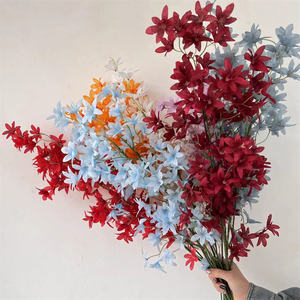 Fabricación de China, ramo de flores decorativas para bodas, tallo largo, orquídea Oncidium de seda Artificial - Product Image 3