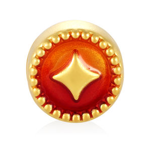 Lujo 24K oro sólido moneda de cobre con cuentas estilo chino pulsera al por mayor accesorios de joyería y componentes accesorio - Product Image 1