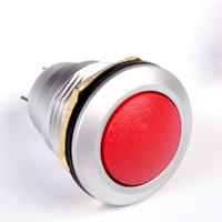 Saklar Tombol Tekan TOOWEI 16mm Momentary 1NO 2Pin Tahan Air Logam 12V/250V 2A 4A IP67