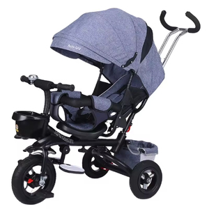 Voiture en acier à pédales pour bébé garçon 4 en <span class=keywords><strong>1</strong></span>, jouet à roulettes à 3 roues avec poignée et porte-bébé pour les enfants de 0 à 4 ans Hebei - Product Image 3