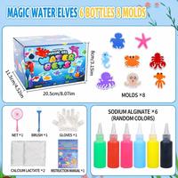 Kit de fabrication de perles d'eau magiques, ensemble d'artisanat éducatif en gel avec liquide coloré et moules d'animaux pour les enfants, cadeau d'activité