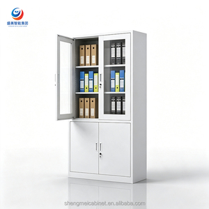 Armadio Metallico Pieghevole dal Design Moderno con Porte Scorrevoli per Palestra, Cucina, Scuola, Officina, Magazzino - Product Image 3