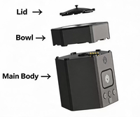 Nouvelle tête de chicha électronique rechargeable Squrre Type C sans charbon 10000 mAh portable avec système Bluetooth et éclairage LED