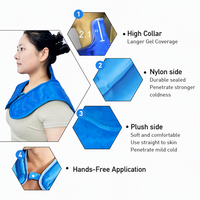 Compresse de gel réutilisable chaude/froide populaire avec doublure en peluche douce et tissu en nylon pour le cou et les épaules