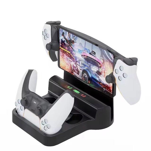HBP-557 Portable Dual Charging Station for PS5 Portal Console Charger Stand Charging Dock Base