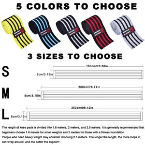 WOSWEIR 2 pcs举重弹性绷带护膝支撑支架用于健身房健身锻炼 - Product Image 6