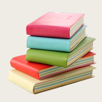 Logo personnalisé conçu A7 2.36*4.33 pouces longue bande en cuir cahier Portable mémo petit journal pour le travail école imprimé cadeau
