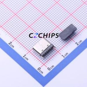 TYPE C-CQ-102PWB USB Connector SMD Connector ( Connector Type: Type-C )( Gender: Female )( Mounting Type: Vertical Mount ) - Product Image 2