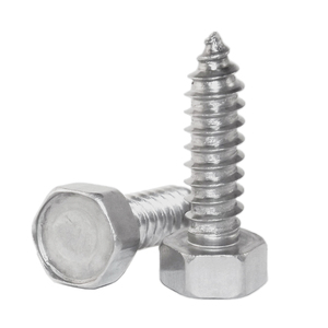 Viti autofilettanti per legno a testa esagonale esterna in acciaio inossidabile completamente filettate - Product Image 3