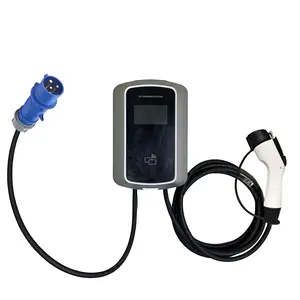 Enchufe Tipo 2 europeo de 22kW de potencia IP55, Cable de carga rápida para coche y Casa, estación de carga de pared, supercargador Ev