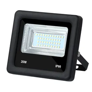 Holofote LED de baixa tensão 12V DC 20W 2000lm 6500K Daylight Branco Segurança luz IP65 Exterior Impermeável para luz solar quintal